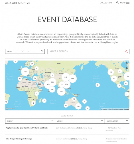 Asia Art Archive event database