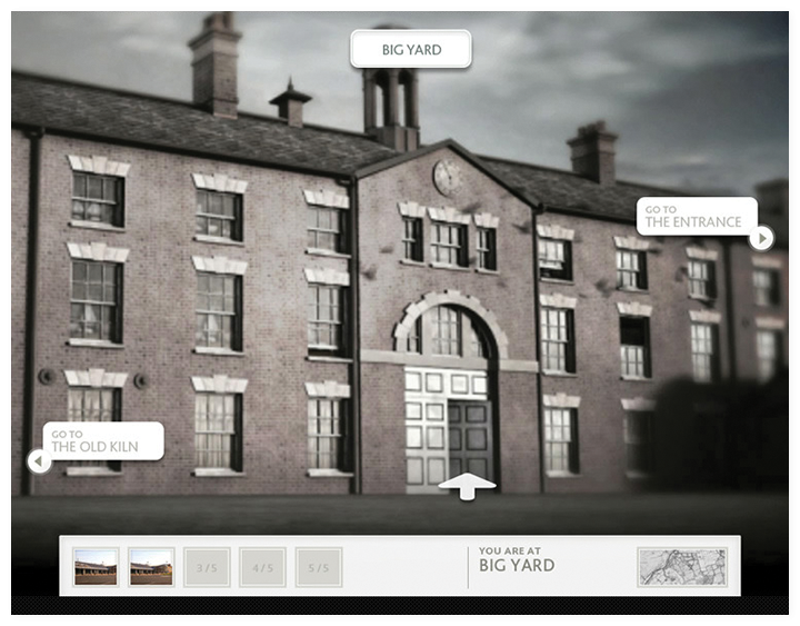 Screen of the Virtual Etruria interactive.